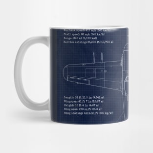 Hawker Thypoon Blueprint Mug